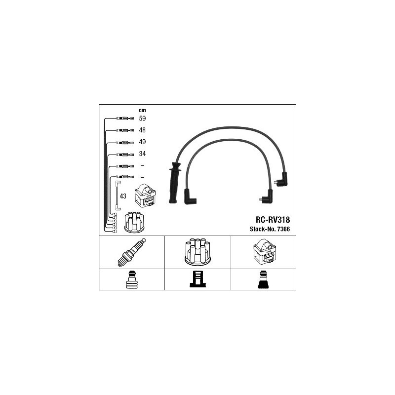 Fils de bougies / Faisceau d'allumage NGK